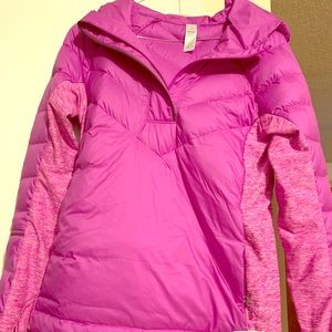 new pink zip up 1/2 zip pullover
